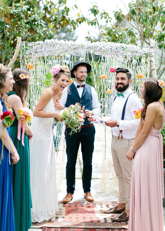 Hochzeitsfotograf München: Birgit Hart | Boho-Styleshooting im Botanikum München | Strauß & Fliege