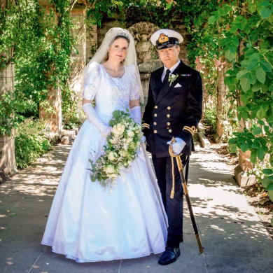 Freie Trauung zur Silberhochzeit auf der Insel Mainau | Traurednerin Susanne Kessner | Strauß & Fliege