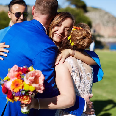 Wedding Planer Kristin Dorst von festlicher mit einem glücklichen Brautpaar